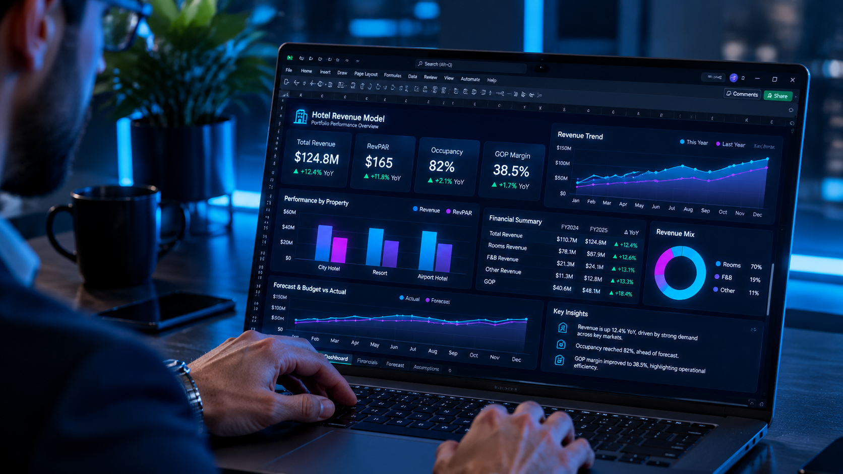 Midnight Hotel Analytics Dashboard